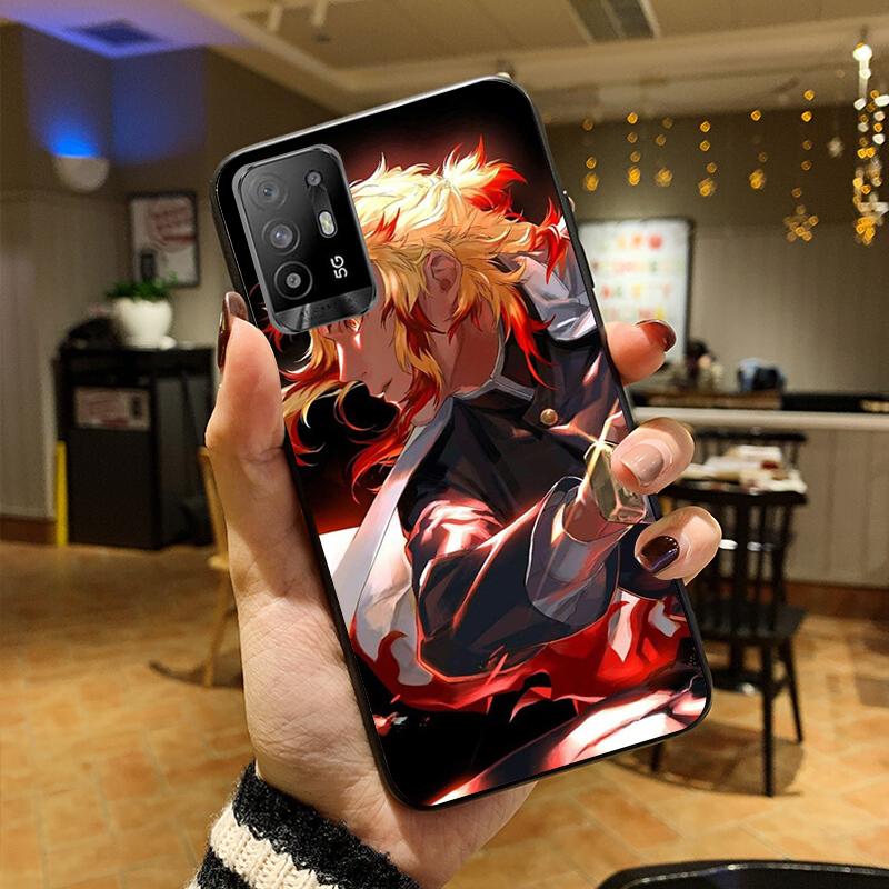 

Чохол для телефону Demon Slayer kimetsu no yaiba Аніме для OPPO A54 A74 A94 A53S A9 A5 A15 A16 A91 A96 A76 Reno8 8Pro Reno2 Z Reno 8 5G