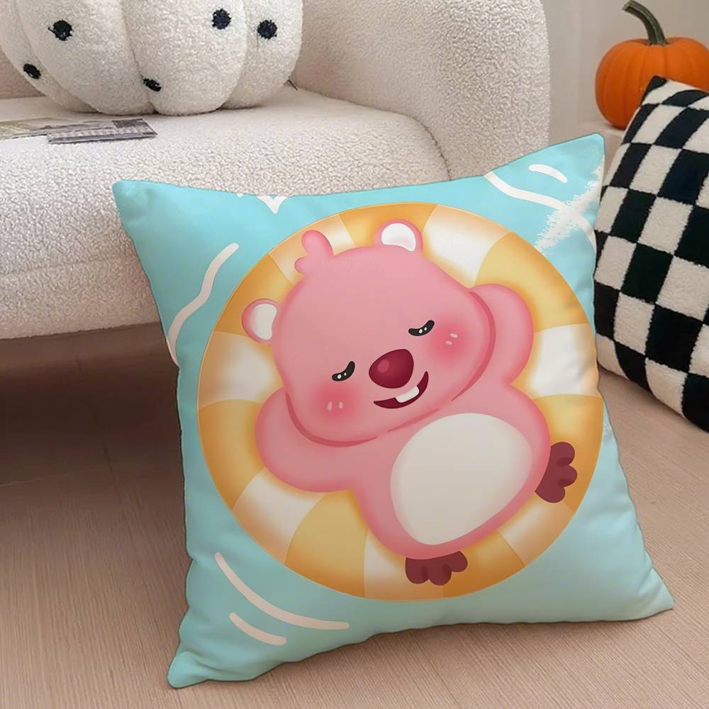 Custom Zanmang Loopy Throw Pillow Case Anti-Dustmite Pillowcase Invisible Zipper Silky Short Plush Sofa Cushion Cover