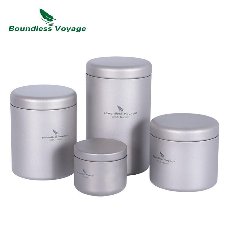 Portable Titanium Tea Canister Puer Loose Leaf Storage Mini Travel Box 35ml 80ml 120ml 200ml