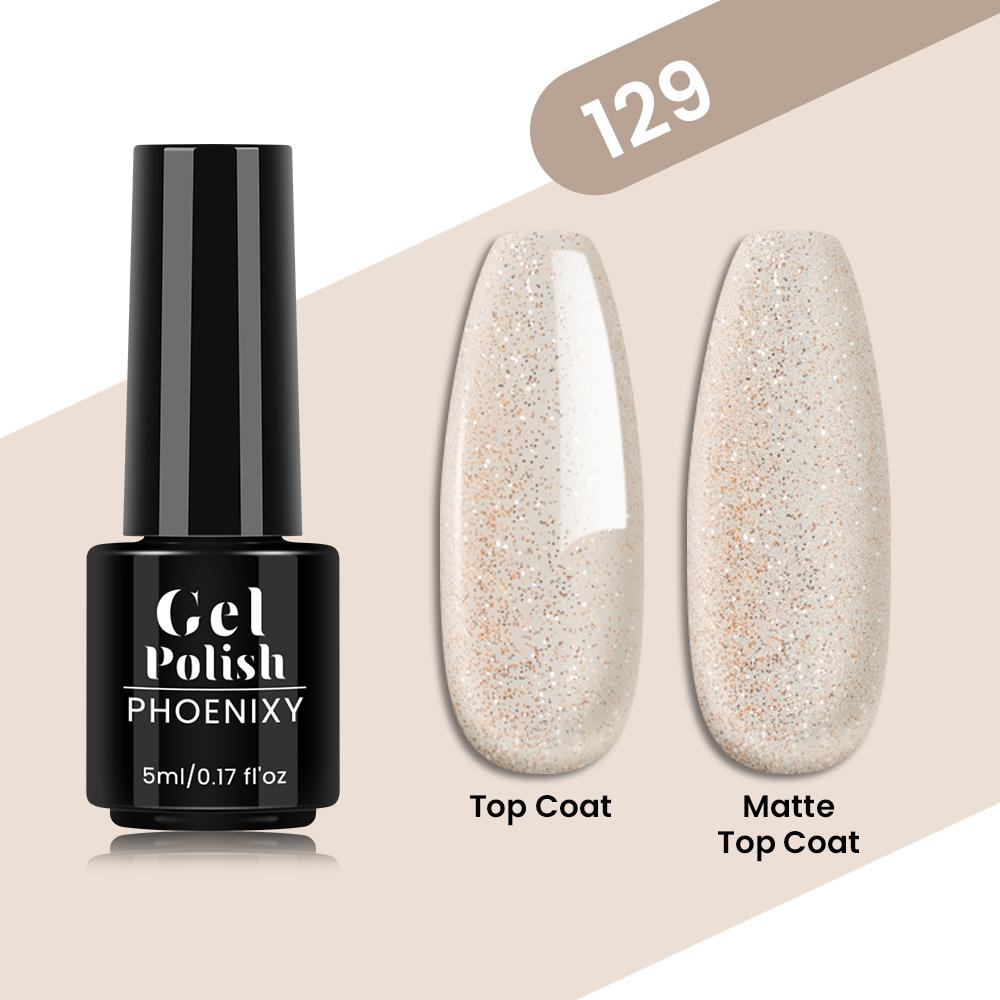 PHOENIXY 80 Farben Nagel-Gel-Nagellack, 5 ml, UV-LED-Farb-Nagelkunst-Hybrid-Nagellack, Liner-Gel, Maniküre-Kunst, semi-permanent, glitzernd, glänzende Farben-Gel
