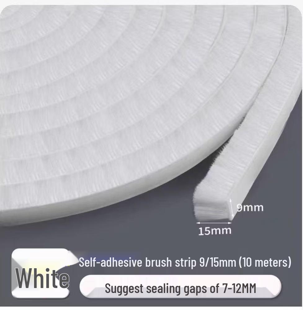 Self-Adhesive Soundproof and Windproof Seal Brush Strip for Sliding Windows and Doors