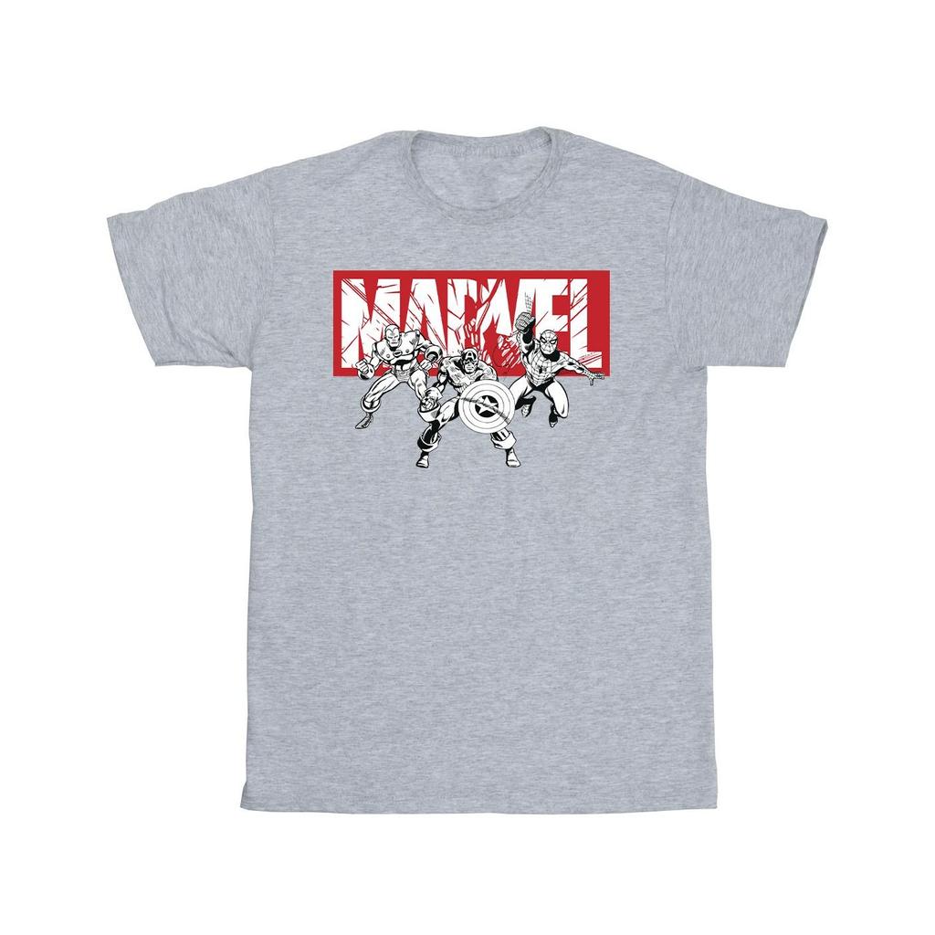 Marvel Mens Comics Hero Group T-Shirt