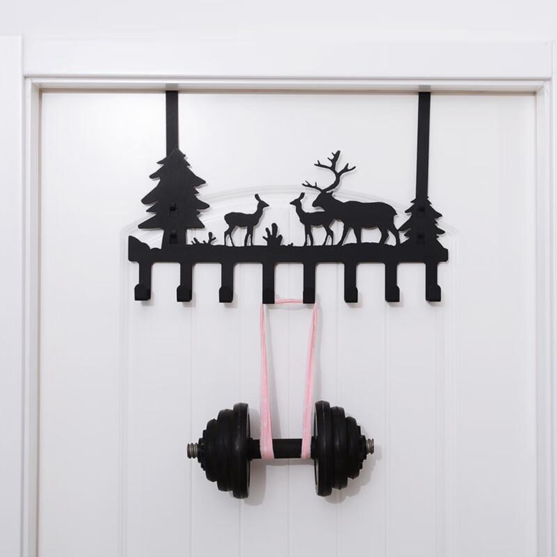 Beiyou Lucky Deer Extended Over-Door Hook (Silver)