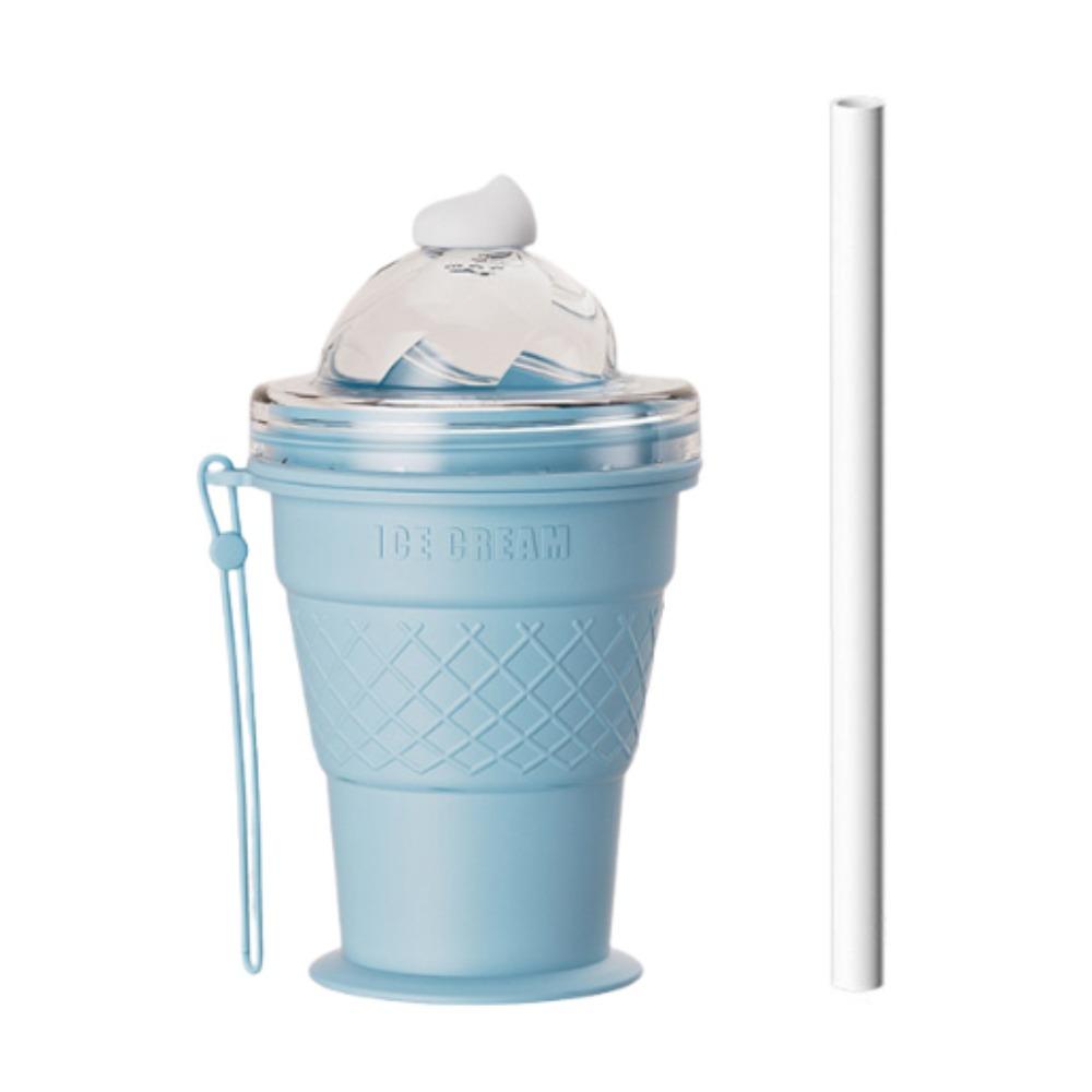 

Ice Cream Design Foldable Ice Ball Cup Leak-Proof Ice Cube Kettle Silicone Collapsible Mug Home синий