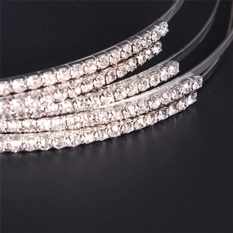 Crystal Rhinestone Headband Hairband Head Wear Elastic Brightness Accessories