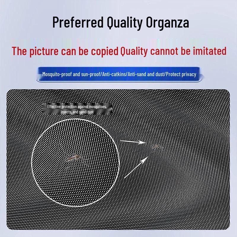 Car Window Anti-Mosquito Mesh Sun Shade & Privacy Curtain with Sun Protection