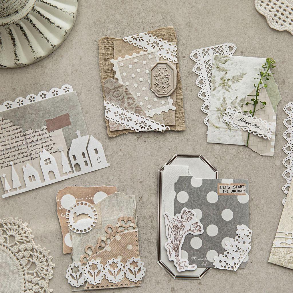 Mò Mò Retro Lace Journal & DIY Decor Set