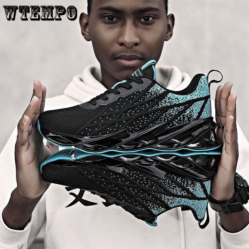 Buy Men's Running Shoes Shock Absorbing Lightweight Running Shoes Soft Sole Mesh Breathable