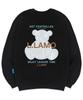 Ellamo Fleece-Lined M Deco Bear Sweatshirt Unisex Big Sizes S~4Xl (B Type)