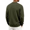 Men's Loose Fit Long Sleeve Crew Neck Sweatshirt Lightweight Fleece Pullover Casual Top for Everyday Wear