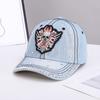 Fashion new handmade rhinestone baseball cap women's European and American fashion diamond-encrusted denim sunshade cap