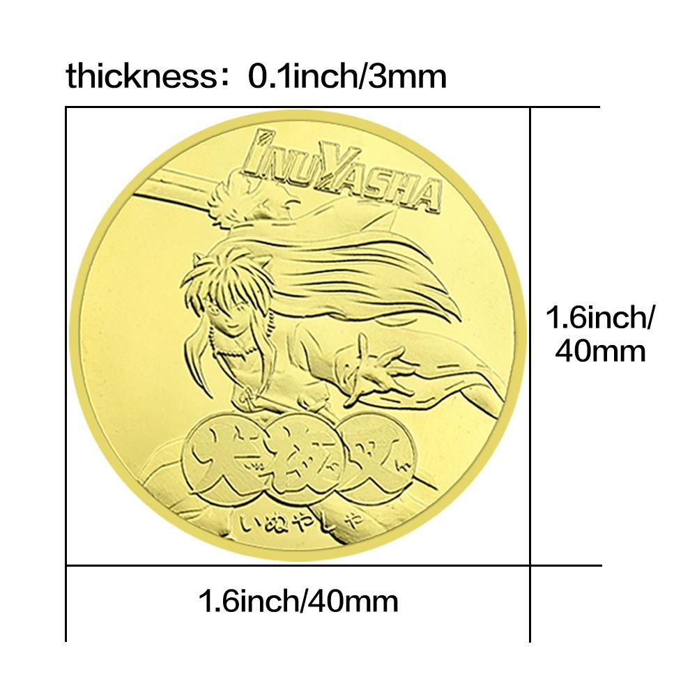 Japanese classic anime manga gold commemorative coin metal badge