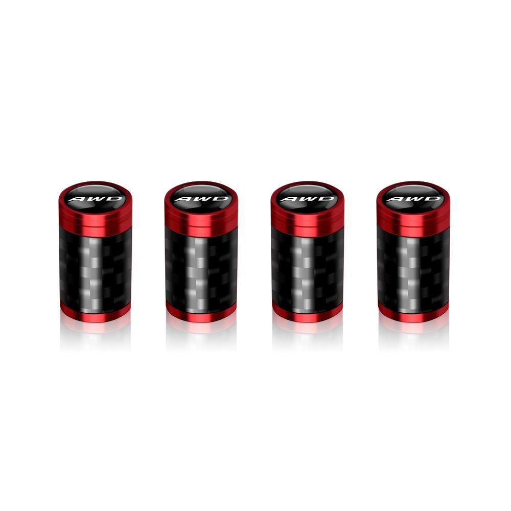 4Pcs Carbon Fiber Valve Caps Wheel Tire Tyre Stem Ardust Waterproof Cover For Volvo Rdesign T2 T3 T4 T5 T6 T7 T8 S90 XC90 S60 R ars123