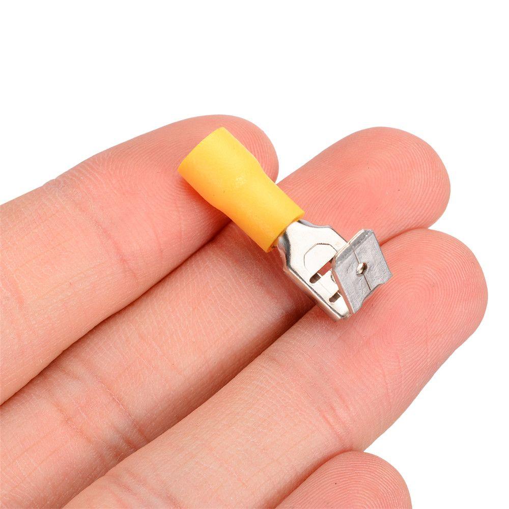 22-10AWG Female 6.3mm Male Piggyback Insulated Crimp Spade Wire Cable Connector Terminal
