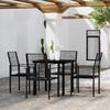 VidaXL Garden Dining Set 5 Pcs Black 3099198