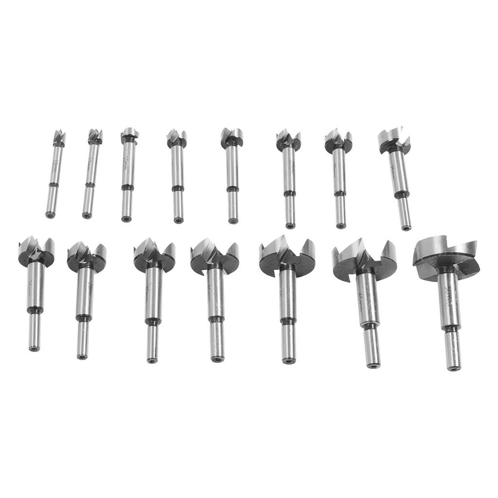 15 stk. Trebor i forskjellige størrelser Legering med høy hardhet Enkel installasjon Borsett for