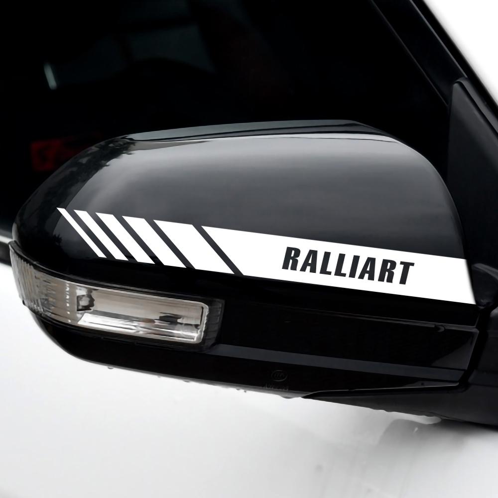 2pcs Car Rearview Mirror Stickers Side Stripe DIY Decal Car Styling For Mitsubishi Lancer X 10 Outlander 3 Pajero Asx L200
