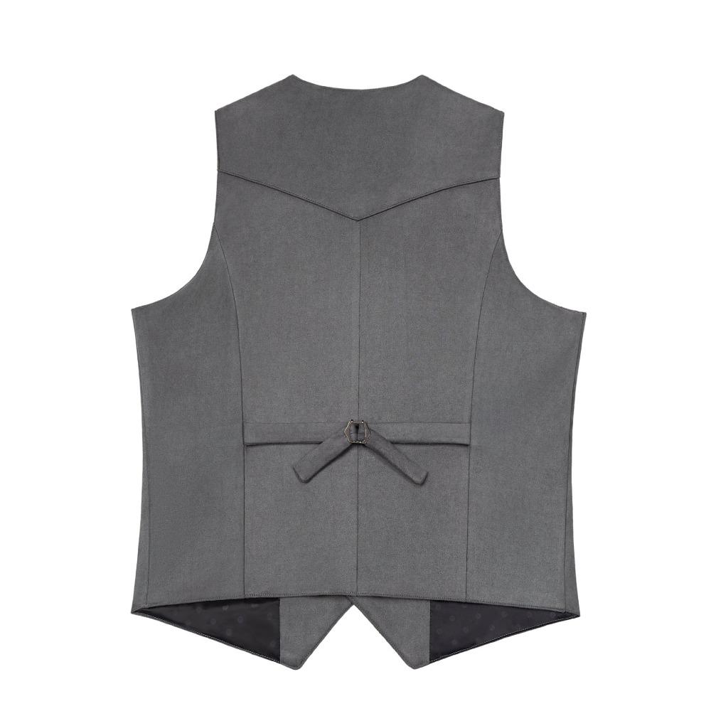 Brown Vest Men's Formal Business Suit Suede Waistcoat Groomsmen for Wedding New Cowboy