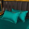 Pillowcase Summer Cool Ice Silk Pillow Cover Embroidered Solid Color Washed Ice Silk Pillow Cover Two Pack 4874cm