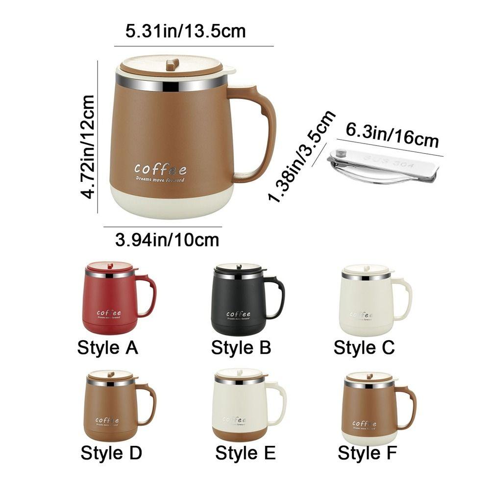 Double-layer Stainless Steel Coffee Mug Large Capacity Insulated Drinking Cup Water Cups  for Home