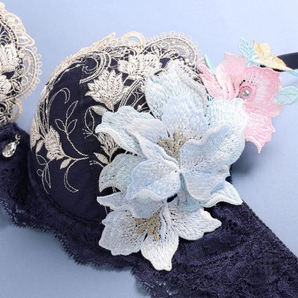 Himiko 031 Series Plus Underbust Lingerie Bra, Sizes, 80, B, C, D, E, F, (NV-Navy, C70)