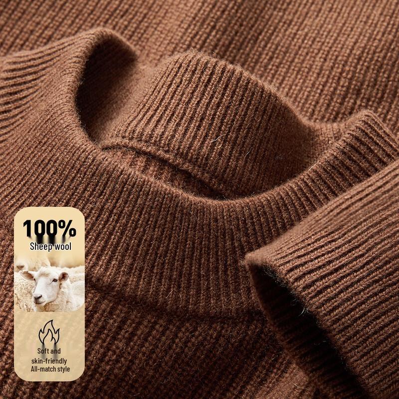 Men's 100% Pure Wool Crew Neck Sweater