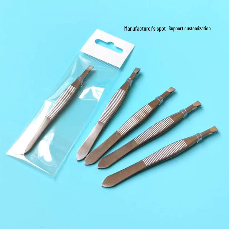 

Eyebrow & Beard Stainless Steel Tweezers with Packaging
