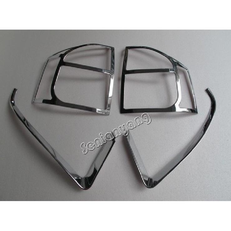 Front + Rear Light Lamp Cover Trim Chrome for 2011-2016 JEEP Compass Full set