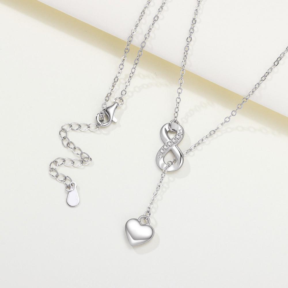 New Eternal Love Clavicle Chain Simple and Elegant Love Necklace Female European and American Pendant Female