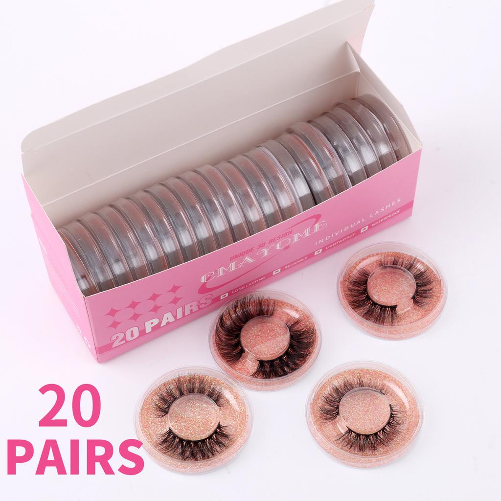 1 Pair Of Natural Thick False Eyelashes 4 Mixed And Matched Simulated Fried Eyelashes Curled Eyelashes