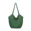 Woven Tote Bag With Zipper Closure For Beach And Travel Use