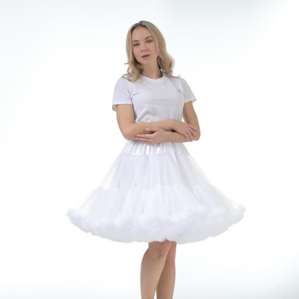 Adult Lolita Super Puffy Hexagonal Mesh Skirt Petticoat for Cosplay Dance