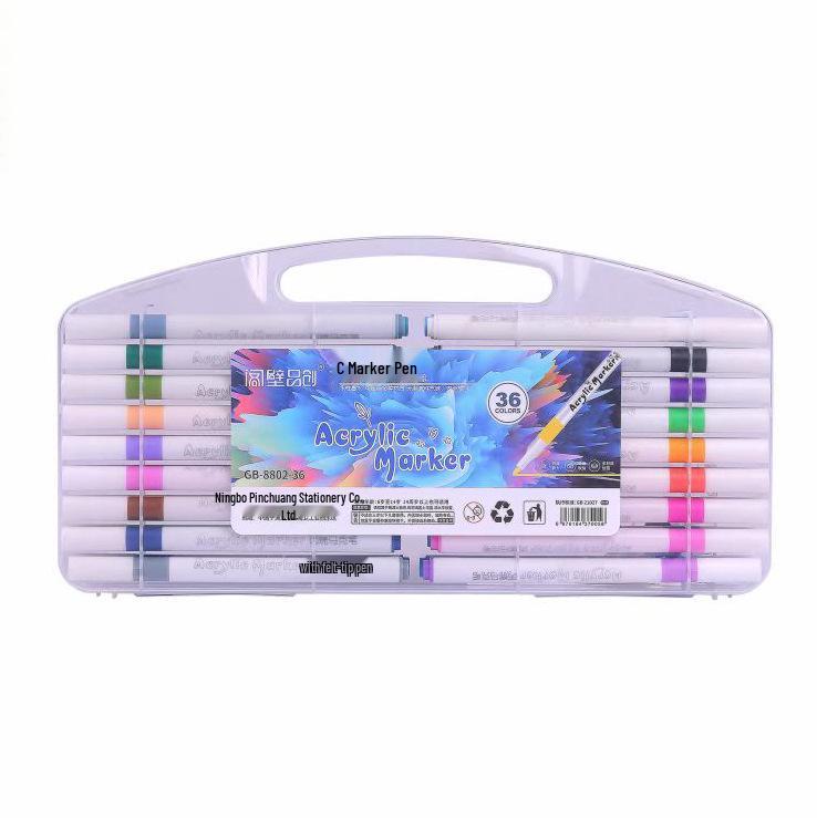 Akrylový fix s měkkým hrotem Black Box - Rychleschnoucí, Vrstvitelný, Nekrvácí, Ideální pro dětské DIY umění a graffiti malbu.