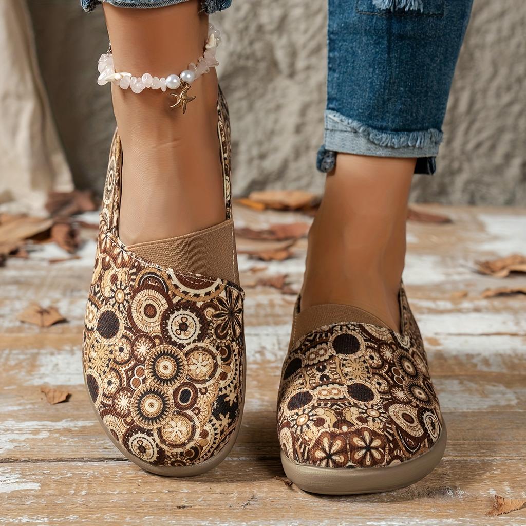 Women'S Colorful Stars Flats, Lightweight Flat Slip on Loafers, Comfort Footwear for Daily Wear, Summer Casual Shoes for Independence Day