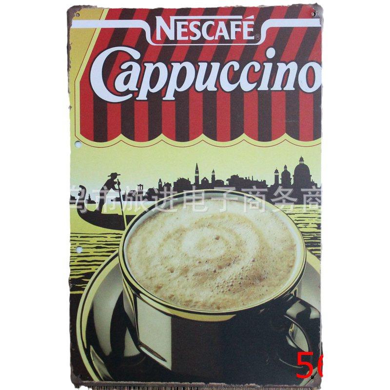 Vintage Coffee Tin Sign for Restaurant or Home Decor