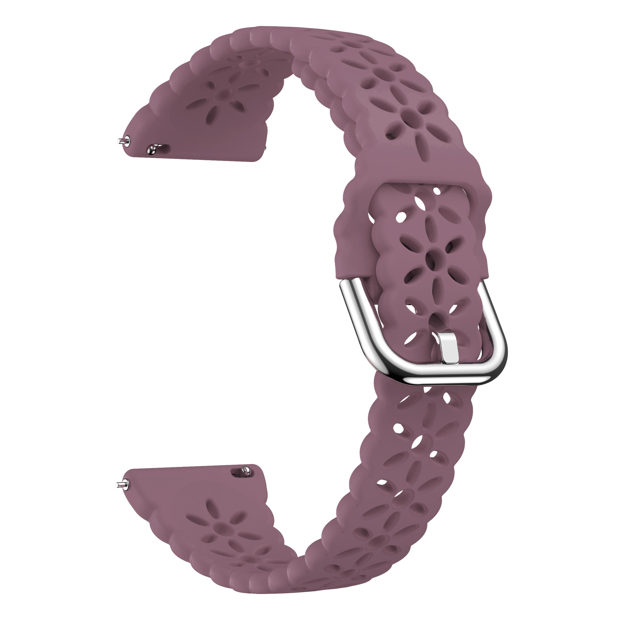 

For Samsung Galaxy Watch FE 40mm/Watch6/6 Classic/Watch 5/5 Pro/Watch4 Silicone Strap 20mm Watch Band Purple