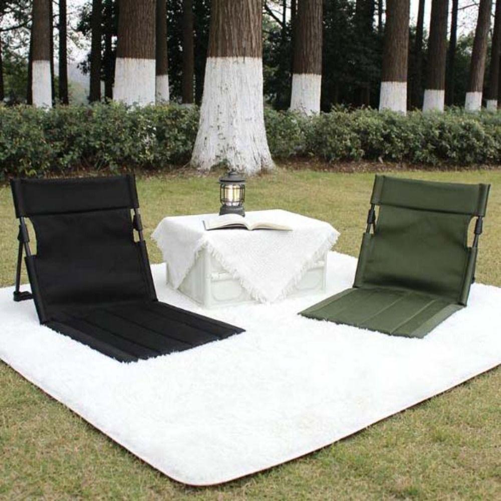 Comfortable Sitting Foldable Camping Chair Single Lazy Chair  Picnic Activities