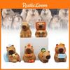 Charming Capybara Doll Delightful Chubby Water Pig Pvc Collectible Figure Set Of Six