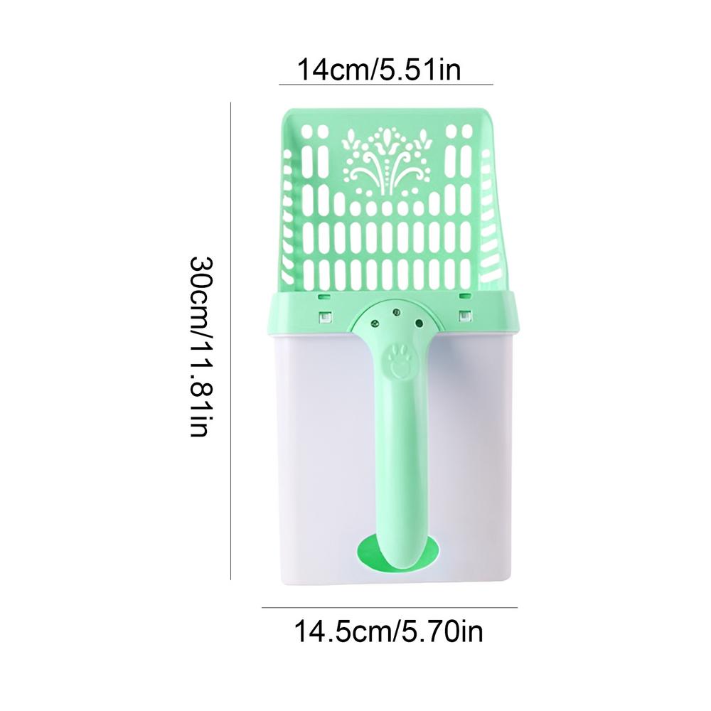Cat Litter Scooper With Holder Large Capacity Portable Litter Box Scooper Pet Supplies For Indoor Outdoor Travel Apartment Puppy