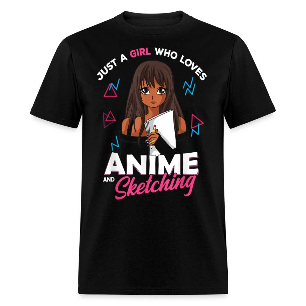 Just a Girl Who Loves Anime & Sketching shirt Cute Beautiful Anime Lovers TShirt XL