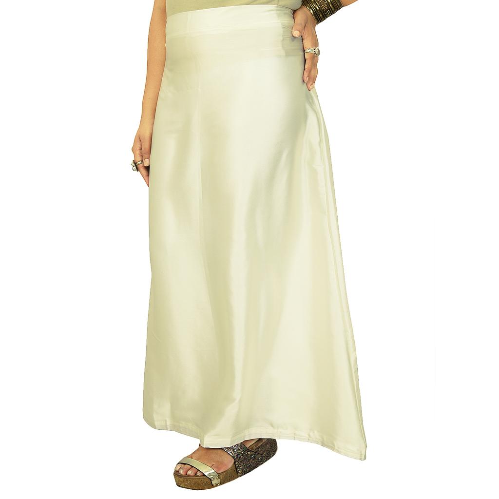 Indian Satin Silk Petticoat Bollywood Solid Inskirt Lining For Sari