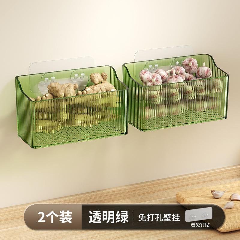 Kuchenny koszyk do przechowywania imbiru i czosnku, wiszący koszyk, imbir czosnek czosnek wiszący koszyk ścienny, pudełko do przechowywania, kuchenny koszyk do przechowywania