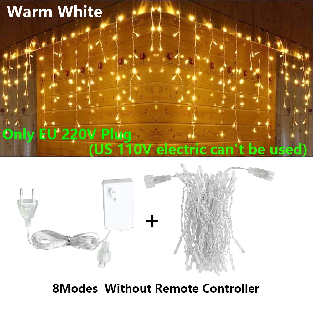 40M Perdea LED Șir Gheață Lumini de Zână Ghirlandă Telecomandă Exterior Pentru Crăciun Anul Nou Zi de Naștere Nuntă Decor de Sărbători Stradal