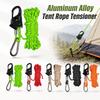 Aluminum Alloy Tent Rope Tensioner 2-10mm Anti-Slip Self Lock Rope Adjuster Portable Stainless Steel Tarp Tightener Outdoor Tool