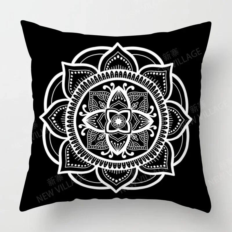 Fall Home Decor Autumn Living Room Throw Pillow Cover Sofa Boho Cushion Cover   Mandala