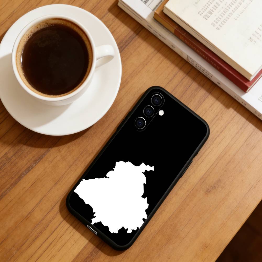 Punjab Karte Handyhülle Für Samsung Galaxy A73,A72,A71,A70,A53,A52,A51,Andere Weiche Schwarze Hülle