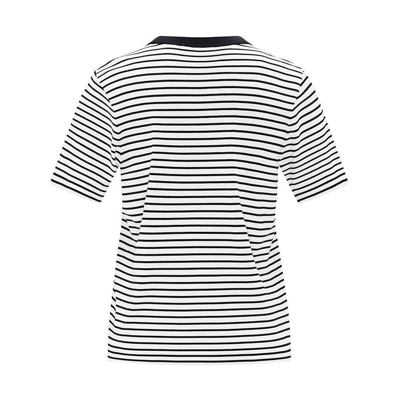 Navigare Women's Striped Knit Short Sleeve Top