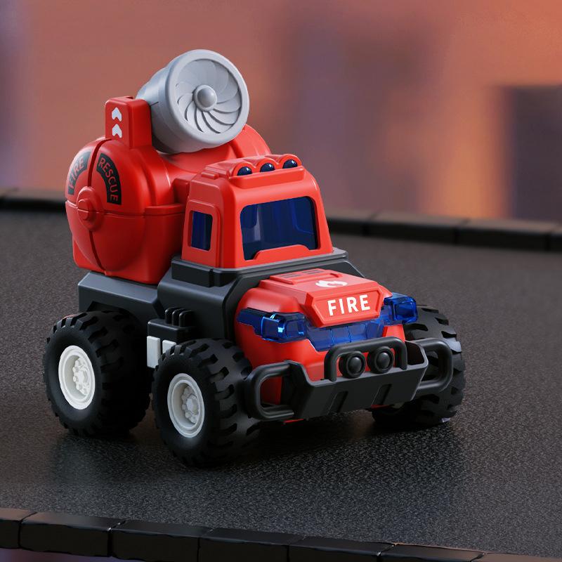 1:55 Diecast City Truck Diecast Model Fire Sanitation Engineering Car Inertial Play Vehicle Educational Toys For Children Gift