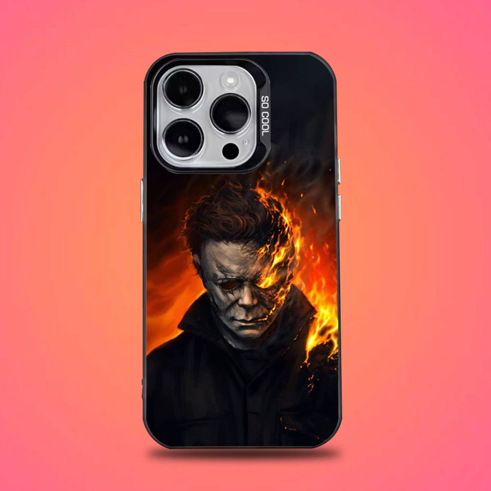 H-Halloween Michael Myers Phone Case For iPhone 16,15,14,13,12,11,Pro,Max,Plus,Mini,XS,SE Anti Fall Black Matte Hard Bumper