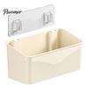 Bedroom Wall Shelf Wall-mounted Storage Rack, Transparent Plastic Space Saving Organizer Bin, Box Self Adhesive No Drill Container for Toiletries And